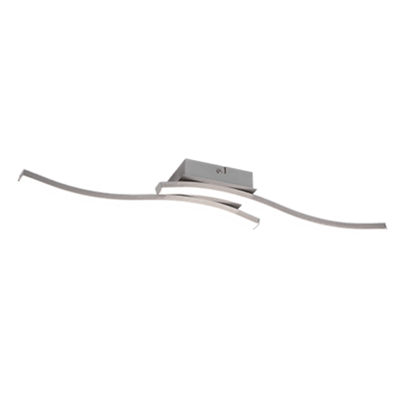 Lámpara de Techo ROUTE LED Níquel Mate y Blanco - Moderno Diseño y Eficiencia Energética - Color: Níquel mate - Material: Metal - Tipo de Luz: LED - Lúmenes: 600 - Temperatura: 4000K