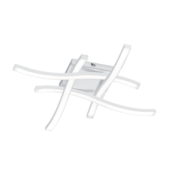 Lámpara de Techo ROUTE 4 Luces LED Blanca Cálida - Moderno y Eficiente Energéticamente - Color: Estera blanca - Material: Metal - Tipo de Luz: LED - Lúmenes: 600 - Temperatura: 4000K