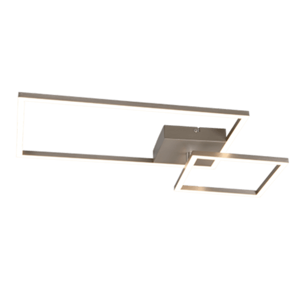 Lámpara de Techo PADELLA en Níquel Mate - Iluminación LED Regulable y Eficiente - Color: Níquel mate - Material: Metal - Tipo de Luz: LED - Lúmenes: 3000 - Temperatura: 4000K