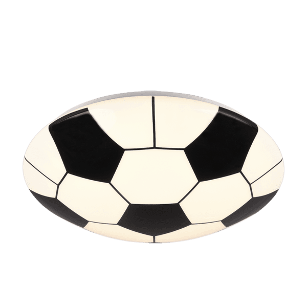 Lámpara de Techo KLOPPI LED: Diseño Futbolístico en Blanco y Negro para Aficionados - Color: Blanco - Material: Plástico - Tipo de Luz: LED - Lúmenes: 1160 - Temperatura: 3000K