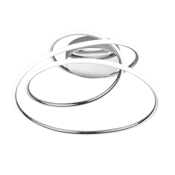 Lámpara de Techo BOLOGNA Moderna LED en Cromo y Blanco - Regulable en 3 Niveles - Color: Cromo - Material: Metal - Tipo de Luz: LED - Lúmenes: 5100 - Temperatura: 4000K