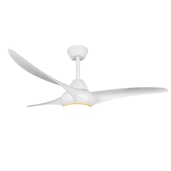 Lámpara de Techo ALESUND con Ventilador, LED Blanco Mate y Control Remoto - Color: Estera blanca - Material: Plástico - Tipo de Luz: LED - Lúmenes: 2300 - Temperatura: 2700+4000+6000K