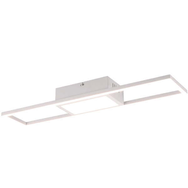 Lámpara de Techo RIGIDO LED Blanco Mate con Mando a Distancia - Eficiencia Energética 80% - Color: Estera blanca - Material: Metal - Tipo de Luz: LED - Lúmenes: 2800 - Temperatura: 2700 - 6000K