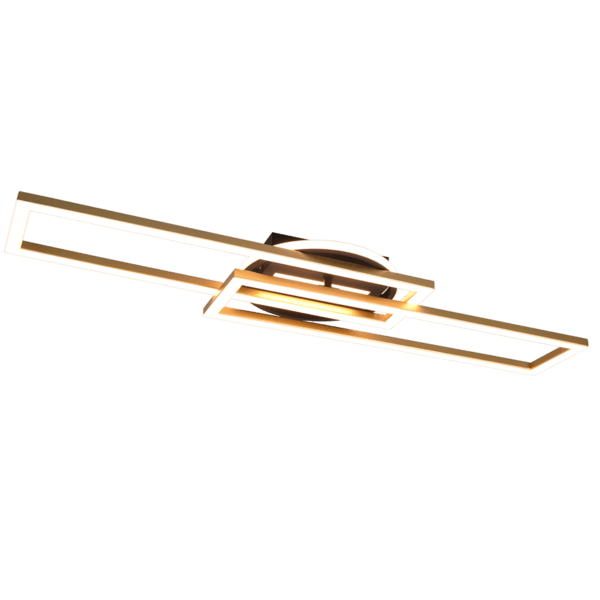 Lámpara de Techo TWISTER LED con Mando a Distancia - Iluminación Moderna en Negro y Latón - Color: Bronce mate - Material: Metal - Tipo de Luz: LED - Lúmenes: 4500 - Temperatura: 2700 - 6000K