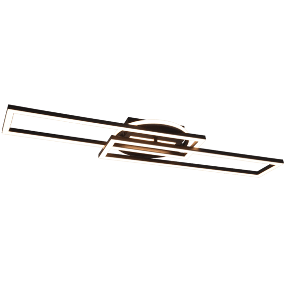 Lámpara de Techo TWISTER LED Negra - Iluminación Decorativa y Eficiente con Mando a Distancia - Color: Estera negra - Material: Metal - Tipo de Luz: LED - Lúmenes: 4500 - Temperatura: 2700 - 6000K