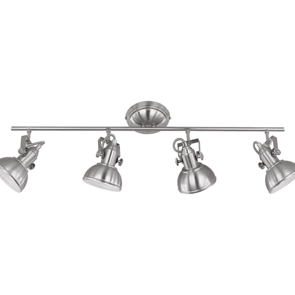 Foco GINA 4 Luces Níquel Mate - Luminaria Moderna y Eficiente para Iluminación Ambiental - Color: Níquel mate - Material: Metal