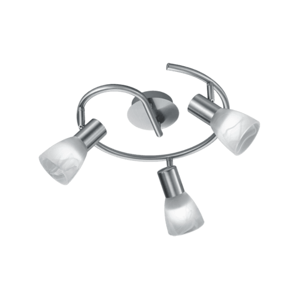 Foco LED VISTO de 3 Llamas en Níquel Mate - Diseño Atemporal y Eficiencia Energética - Color: Níquel mate - Material: Metal - Tipo de Luz: LED - Lúmenes: 320 - Temperatura: 3000K