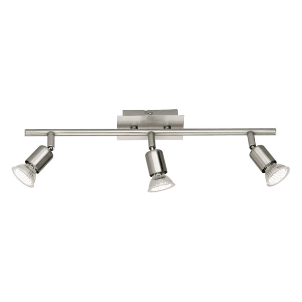 Foco NIMES 3 Llamas en Níquel Mate - Iluminación LED Eficiente y Estilosa - Color: Níquel mate - Material: Metal - Tipo de Luz: LED - Lúmenes: 250 - Temperatura: 3000K