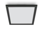 Lámpara de techo WiZ Superslim 12W negra, luz LED regulable mediante control inteligente.