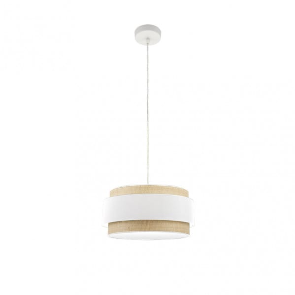 Colgante Kandy 1xe27 Natural/blanco Regx40x40 Cm