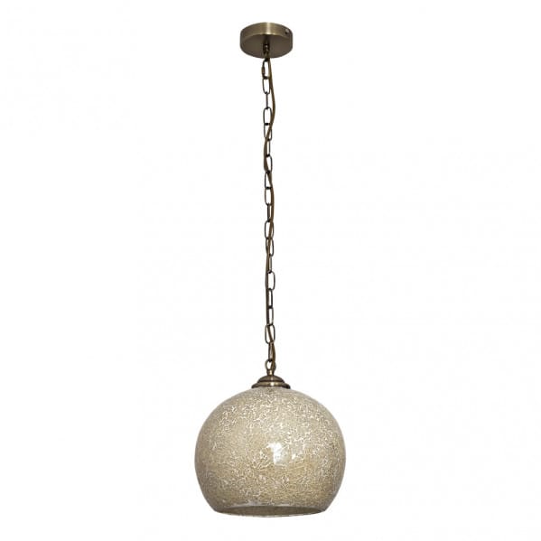 Colgante Tenor 1xe27 Cuero/Ambar Mosaico Regx30x30 Cm