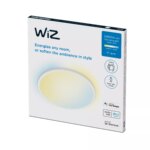 Plafón LED blanco 22W Philips WiZ SuperSlim con conectividad WiFi y Bluetooth.