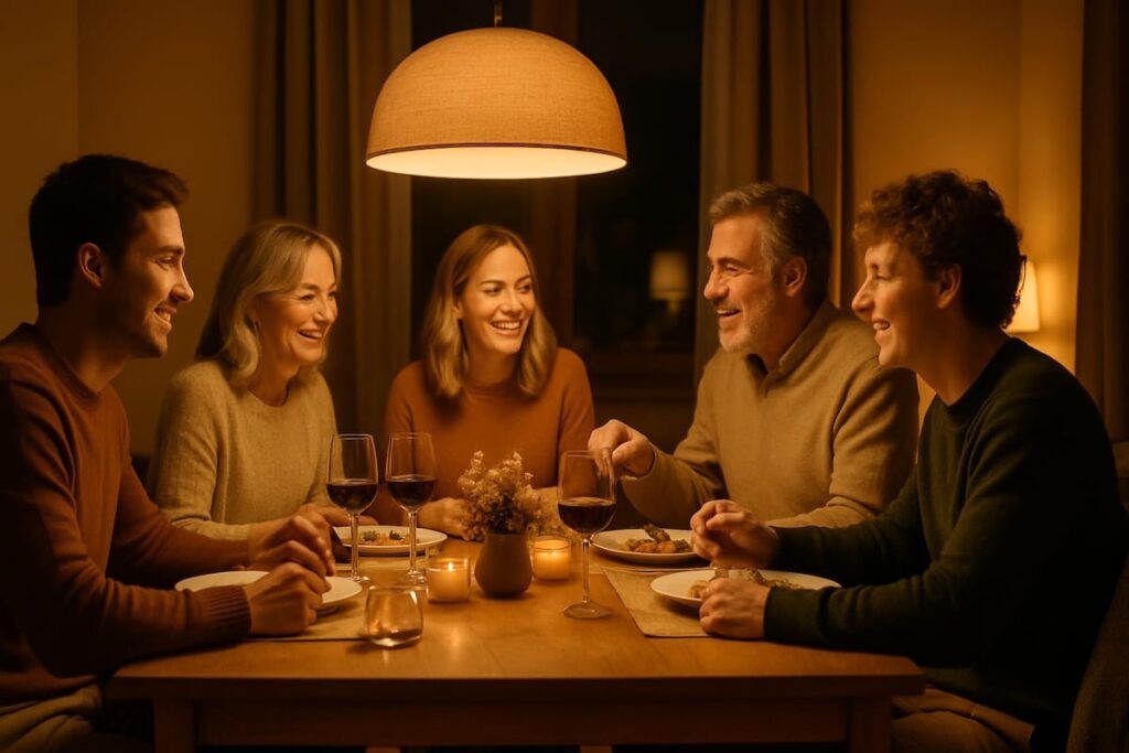 iluminacion reuniones familaires